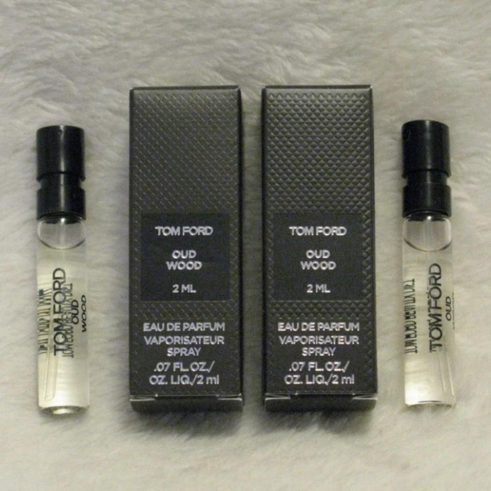 2PC Tom Ford Oud Wood EDP Travel Sample .2ml Each New in Box